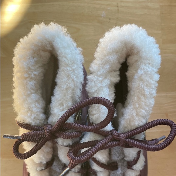 SOREL Sneakchic Alpine Nubuck Suede Faux Shearling Lace up Ankle Boots Size 7.5 - Picture 5 of 13